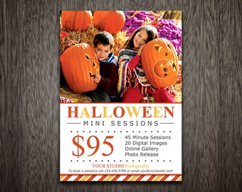 Halloween Mini Session Template - Photography Marketing Template - Photoshop Template for Photographers - Photography Template MT035