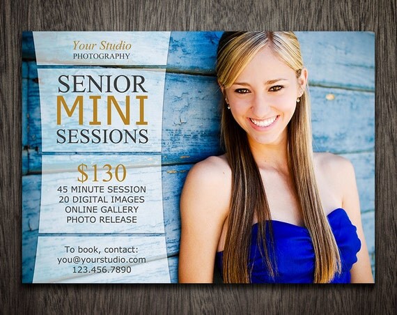 Photography Marketing Board Template Senior Mini Session