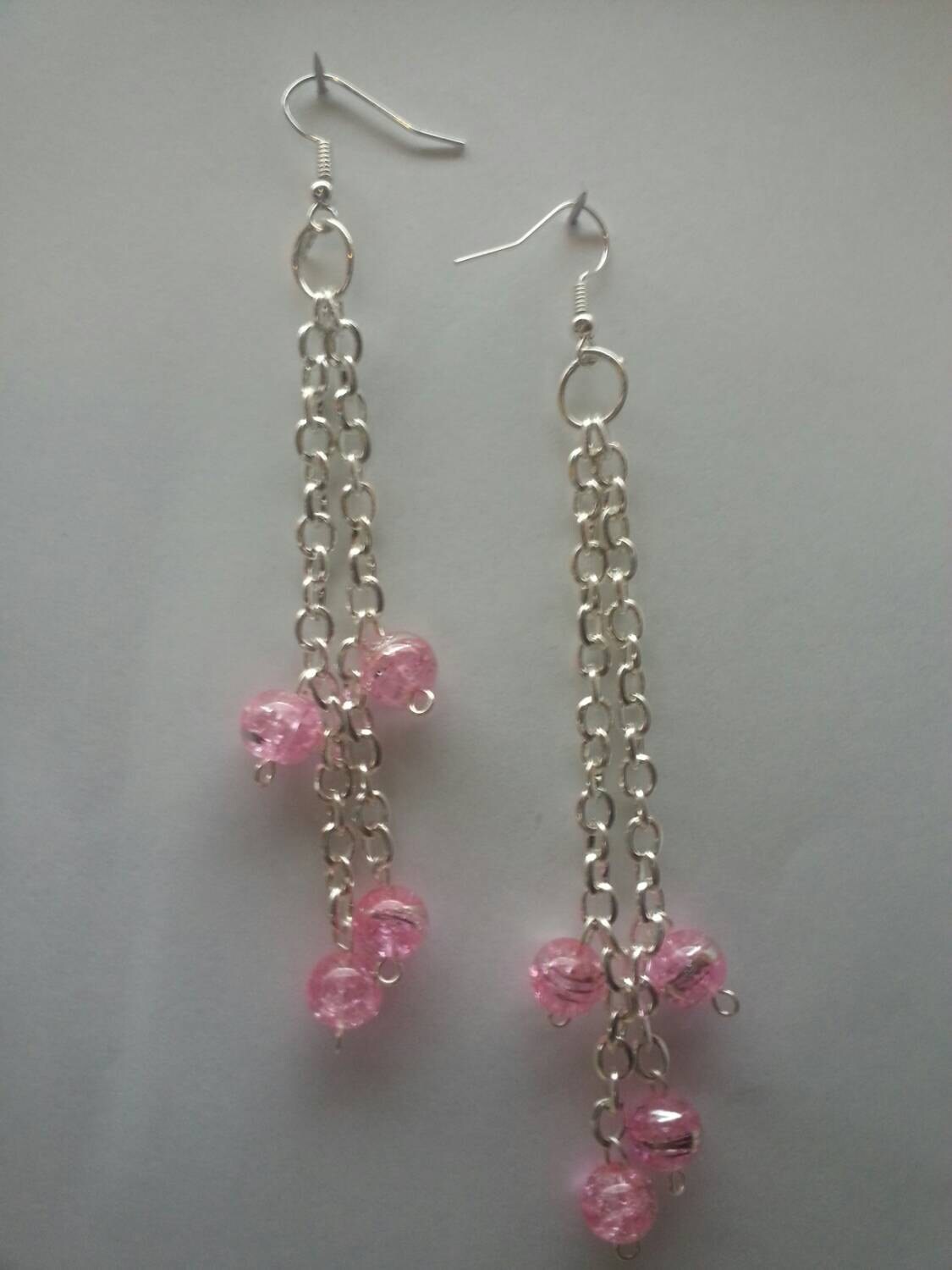 Pinks Chain Earrings chain earringschain by FunSyzeKreations