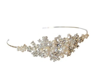 Pearl & Rhinestone Side Detail Headband