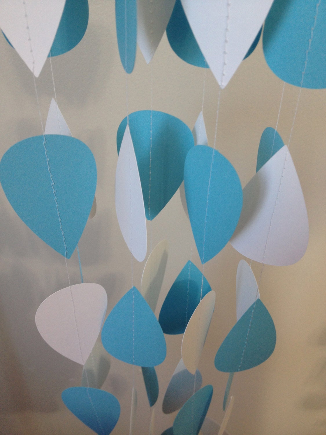 Choose Your Colors Raindrop Paper Garland 10 ft Party