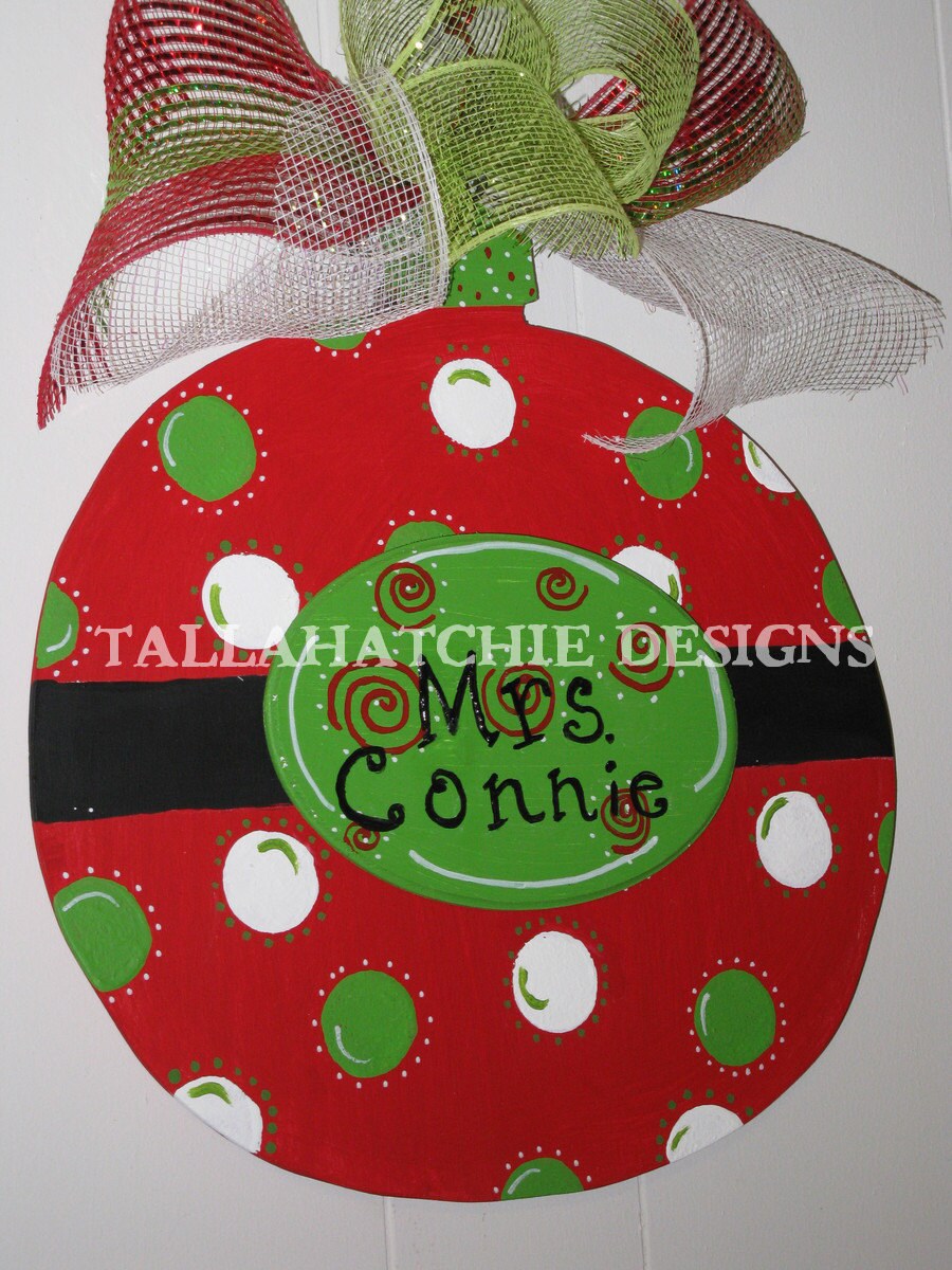 Wooden Christmas Ornament Door Hanger 