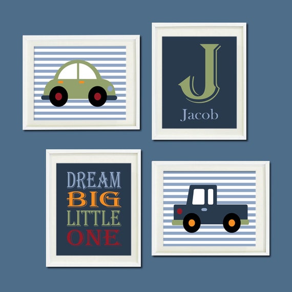Car Nursery Art Baby Boy Nursery Decor Truck Nursery Art
