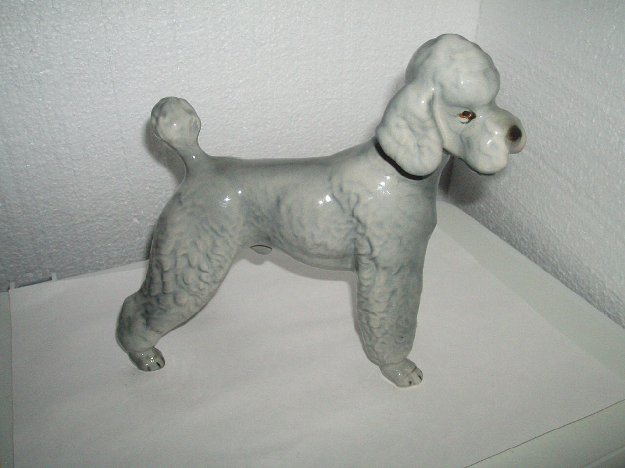 Vintage Grey Standard Poodle Figurine