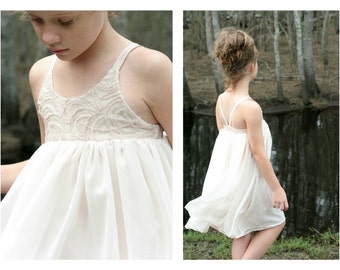 Hummingbird Dress - girls' summer dress - PDF pattern
