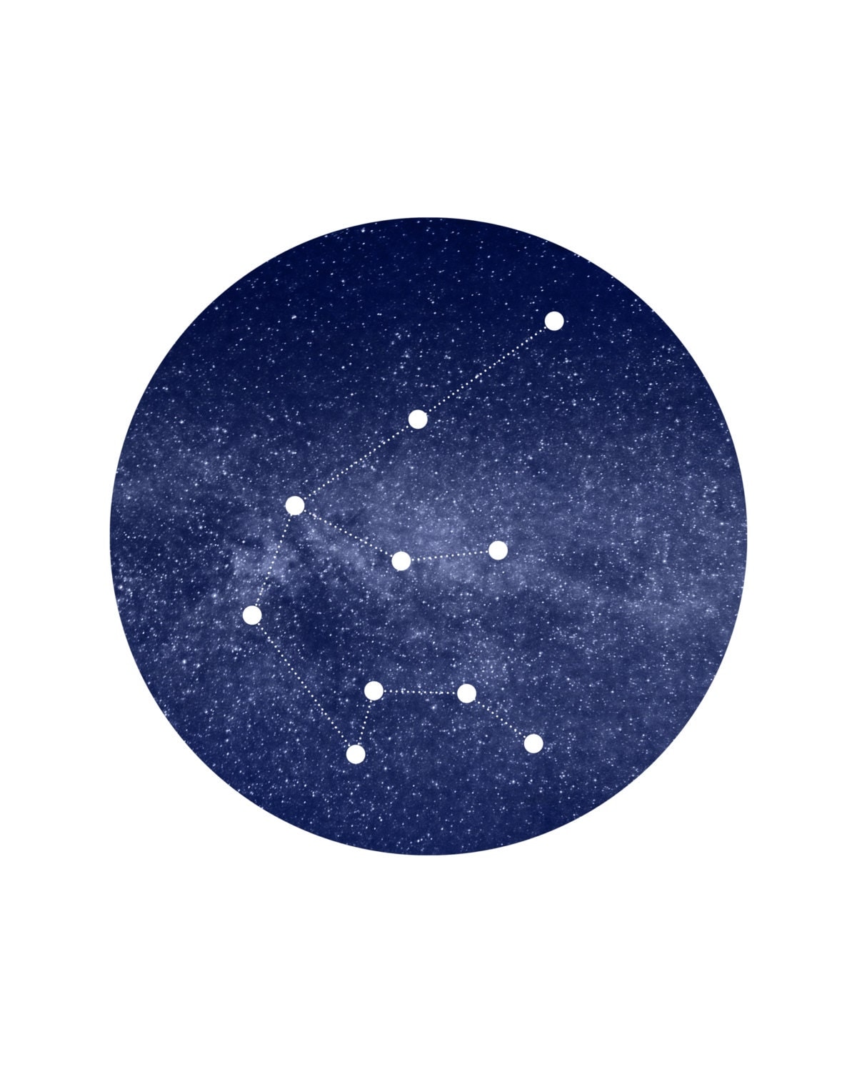 Aquarius Constellation Printable Art Print by evadesignstudio