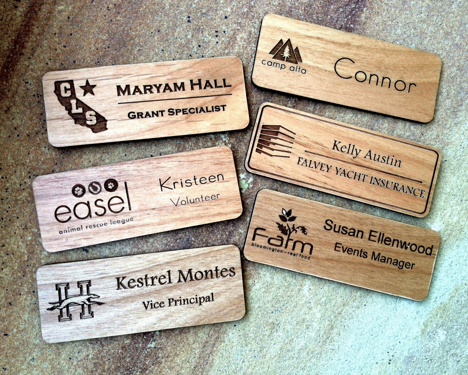 name tags and badges