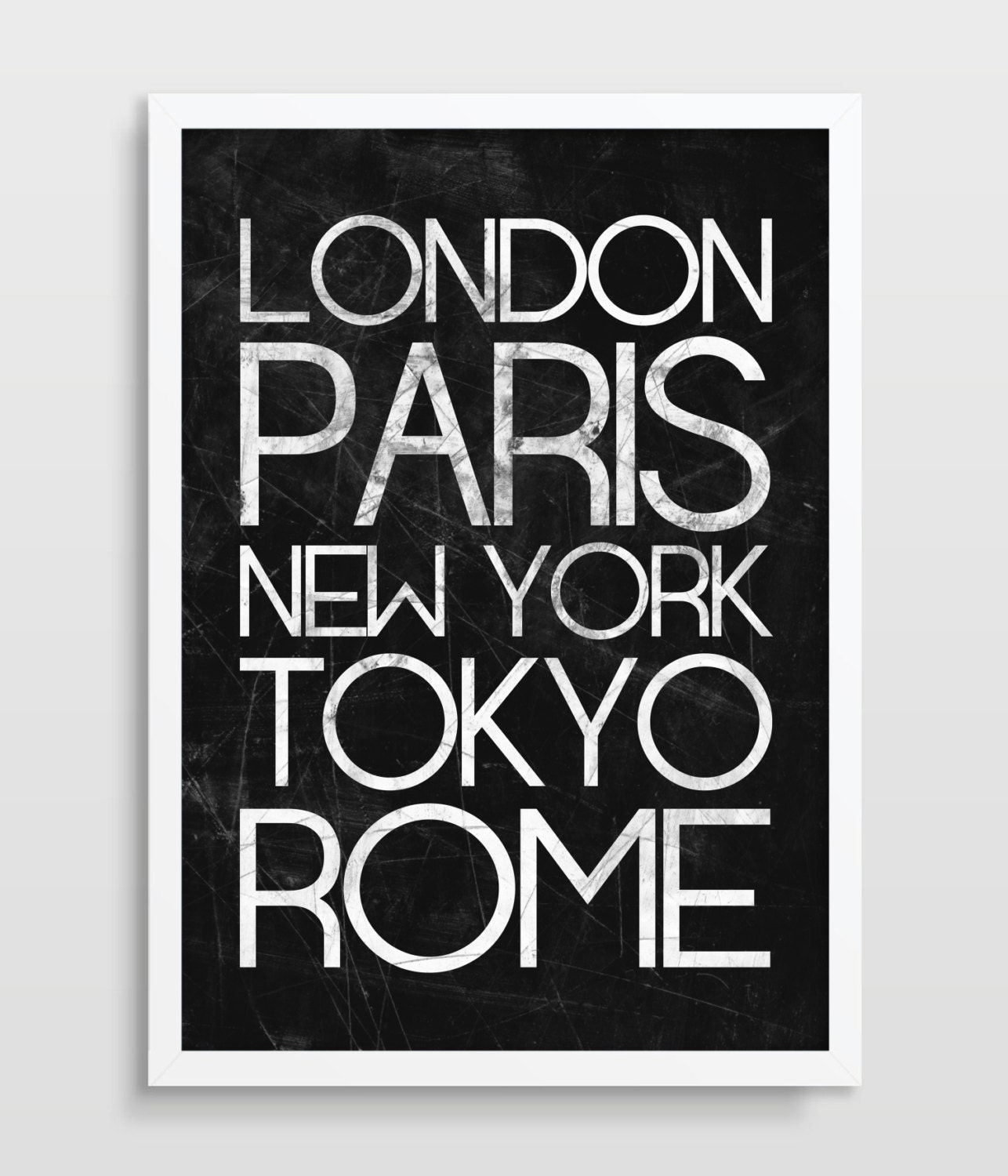 Subway Poster Typography Print World Cities Poster