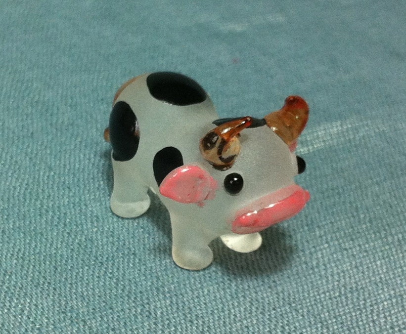 blown glass cow