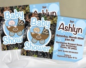 Items similar to Camo and Blue Baby Shower Invitation on Etsy