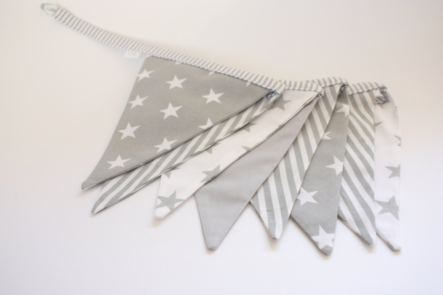 Grey Flag Bunting Banner Grey Bunting Nursery Banner