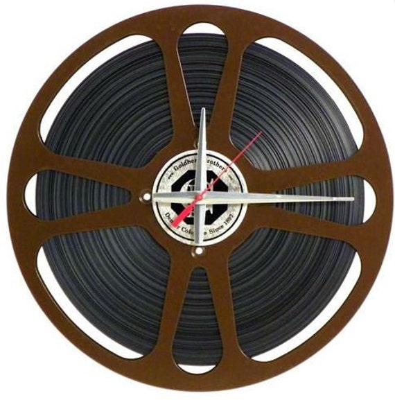 Wall Clock Vintage Movie Film Reel 15 inch by VintageFilmReelDecor
