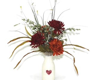 ON SALE! Silk Flower Accent Arrangement; Country Charm in our Patique Floral Collection