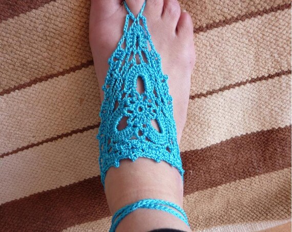 Sandalias sin suela de crochet por CrochetCutiesGib en Etsy