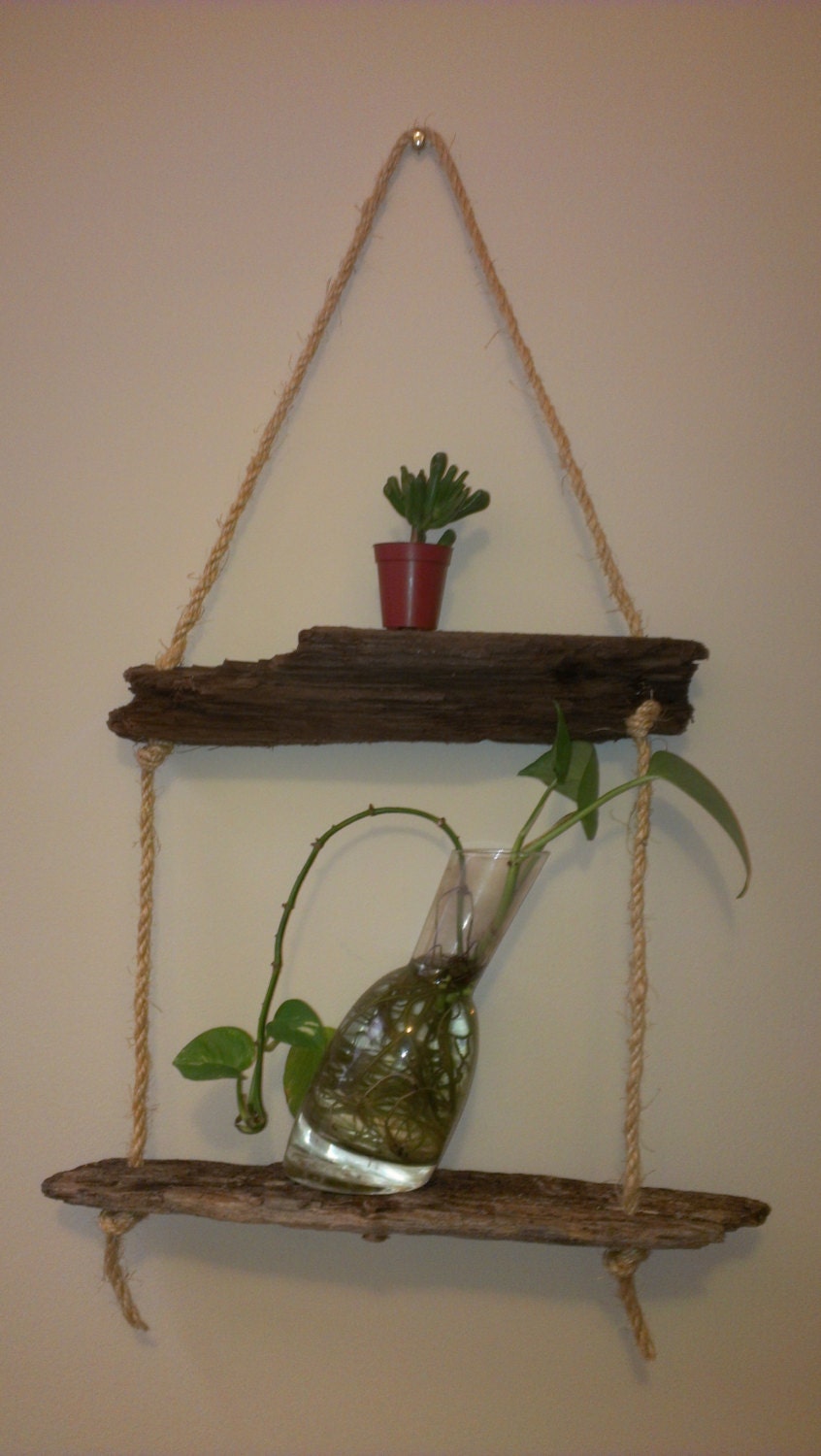 Hanging Driftwood Shelf