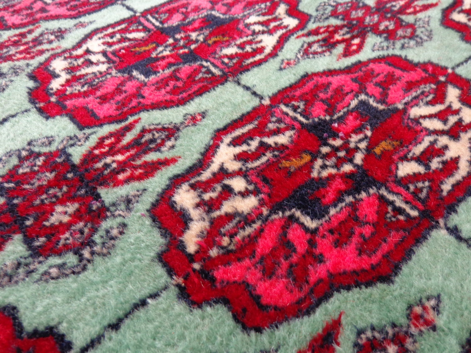 Mint Green BOKHARA RUG Pakistan Oriental Rug 5' 11 x