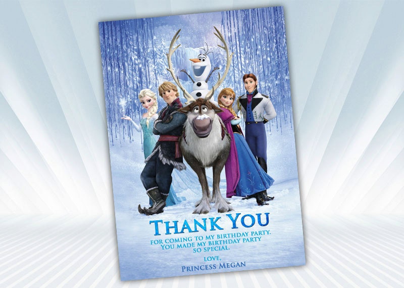 Disney Frozen Thank you card