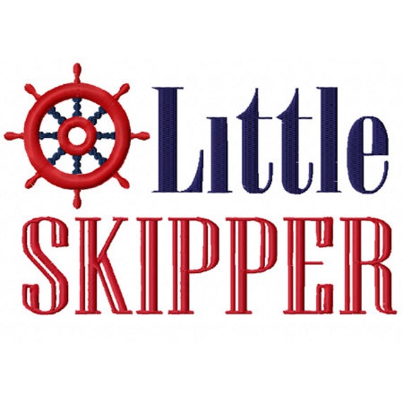 Little Skipper Nautical Sailboat Applique Machine Embroidery Design 