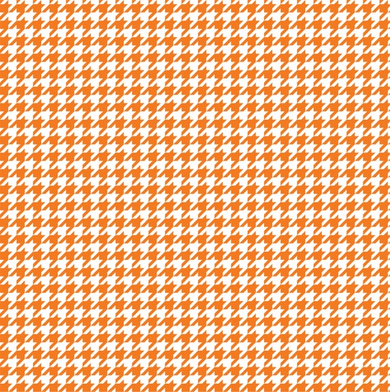 Orange houndstooth pattern vinyl sheet by BreezePrintCompany