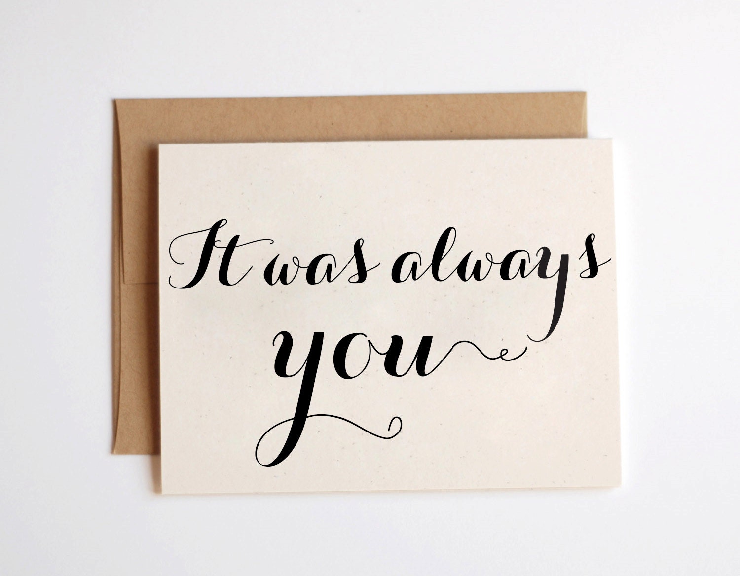 It was always you wedding day card gift to groom from bride