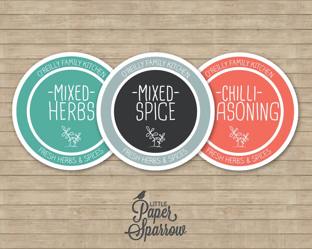 rustic herb spice labels editable labels printable herb