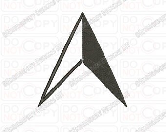 North Navigation Arrow Embroidery Design in 1x1 2x2 3x3 4x4 and 5x5 Sizes