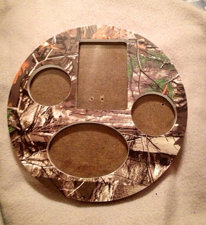 Round Realtree Four Photo Picture Frame by GirlsWithGuns22