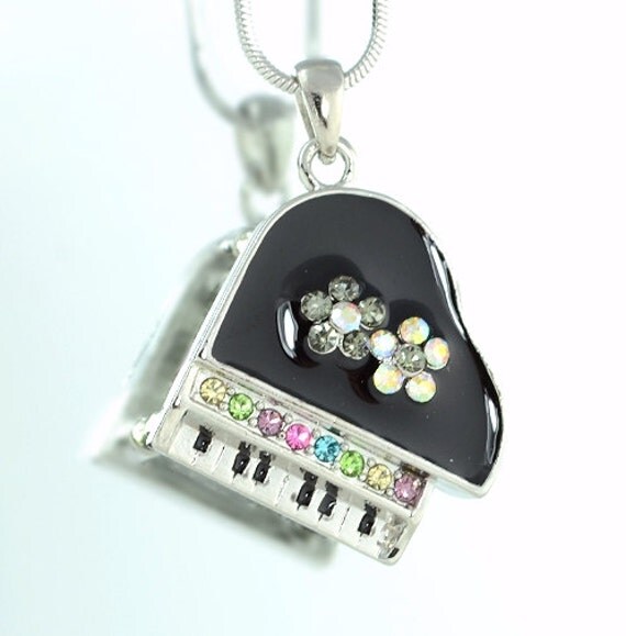 Piano necklace swarovski Clearance