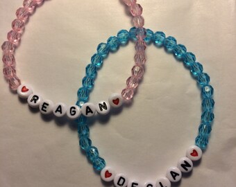 Beaded Baby Name Bracelet