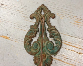 Antique Art Nouveau Cast Iron Receipt Holder