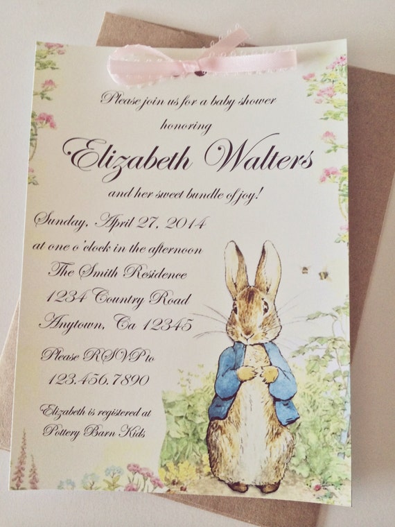 Beatrix Potter Baby Shower Invitations 3