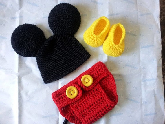 Crochet Baby Mickey Mouse Costume