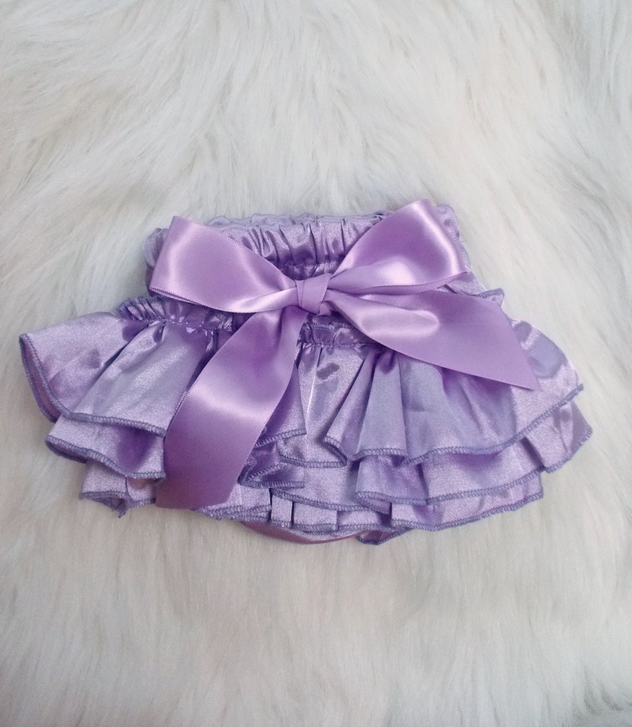 SATIN DIAPER COVER 06 months satin bow by
