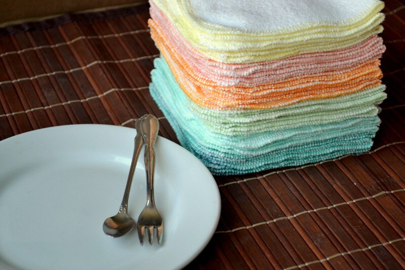 Bamboo Napkins 1 dozen organic Bamboo reusable cloth soft