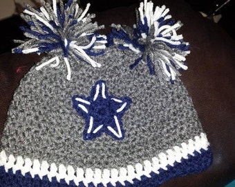 Crochet Dallas Cowboys Hat
