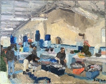 In the fish market, Central Market, Bahrain, 24 cm x 30 cm