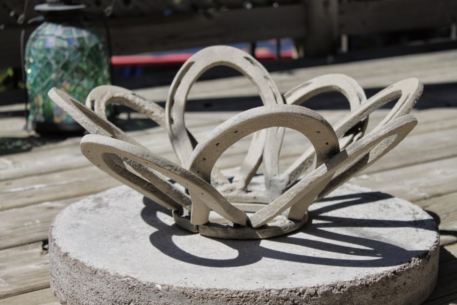 Elegant Handmade Horseshoe Fruit Bowl by 20ValleyCustomIron