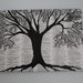 12 by 9 Canvas with Ink Tree Tree on Psalms by barksandtrees