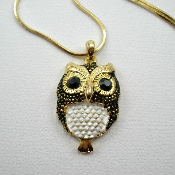 Gold Owl Necklace Owl Necklace Owl Necklace Jewelry Owl