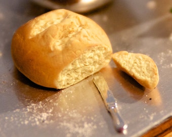 Dollhouse Miniature Food - Miniature polymer clay sourdough bread
