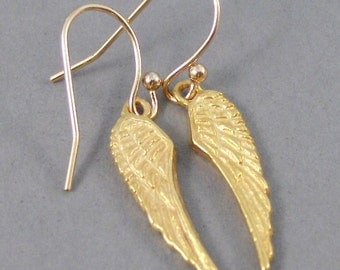 Royal Golden Wings,Earrings,Gold Earrings,Gold,Gold Filled,Wing,Angel Wing,Angel Wing Earrings,Gold Wing,Gold Earring,SeaMaidenJewelry