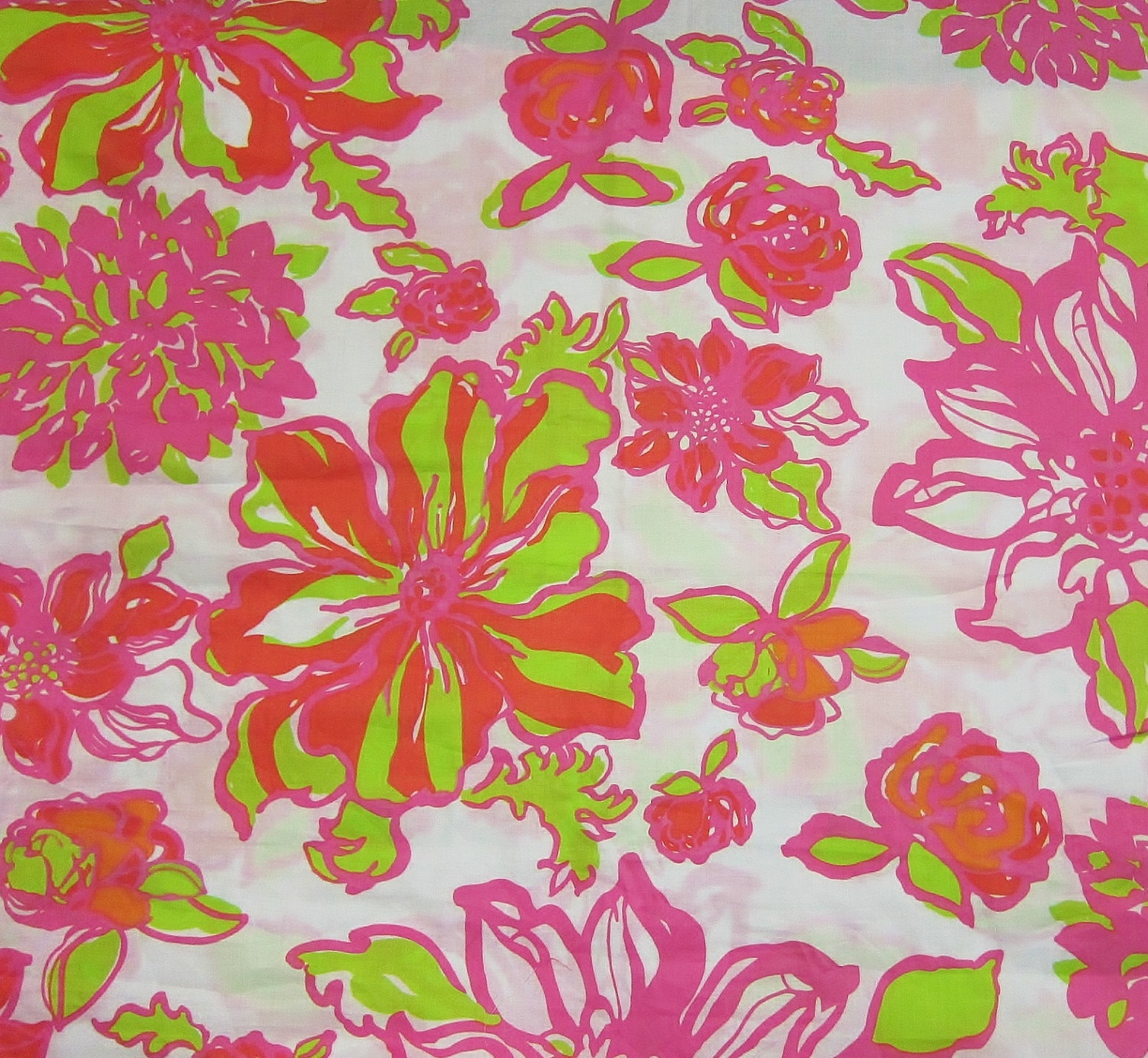 Lilly Pulitzer fabric White Uncontainable 1 yard X by lillyfabric