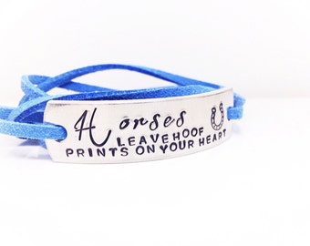Horse Jewelry | Gift for Animal Lovers | Riding Gift | Personalized Wrap Bracelet | Quote Jewelry By Glam and Co