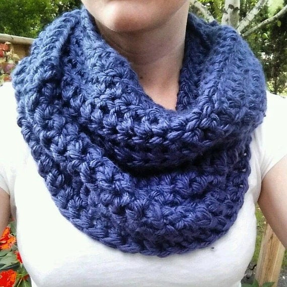 Items similar to Royal Blue Bulky Infinity Scarf on Etsy