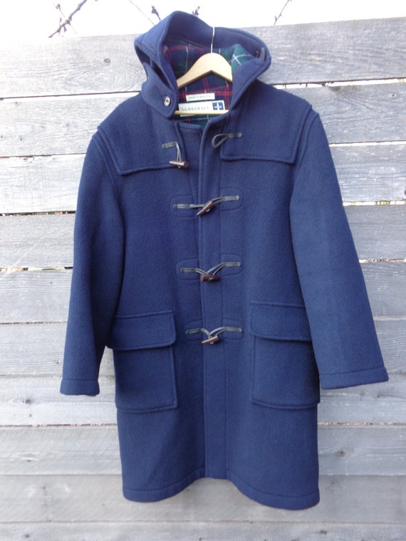 Items similar to Vintage Gloverall of England coat blue Duffle toggle ...