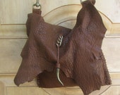 100% Brown Leather bag Purse,