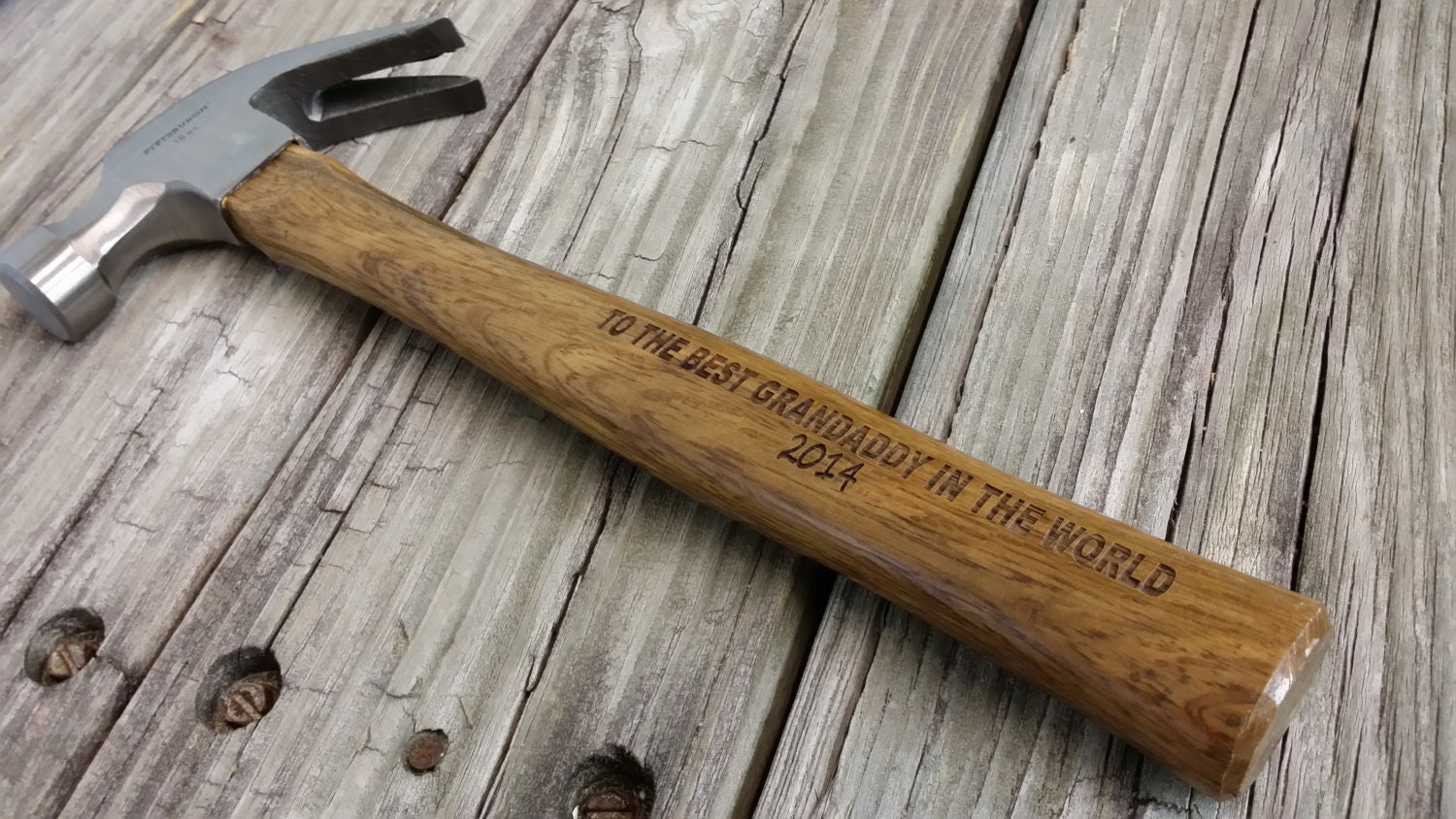 Engraved Wooden Handled Hammer Personalized Hammer