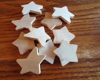 5-Wooden Regular Stars Unfinished and 5-Wooden Primitive Waving Stars Unfinished