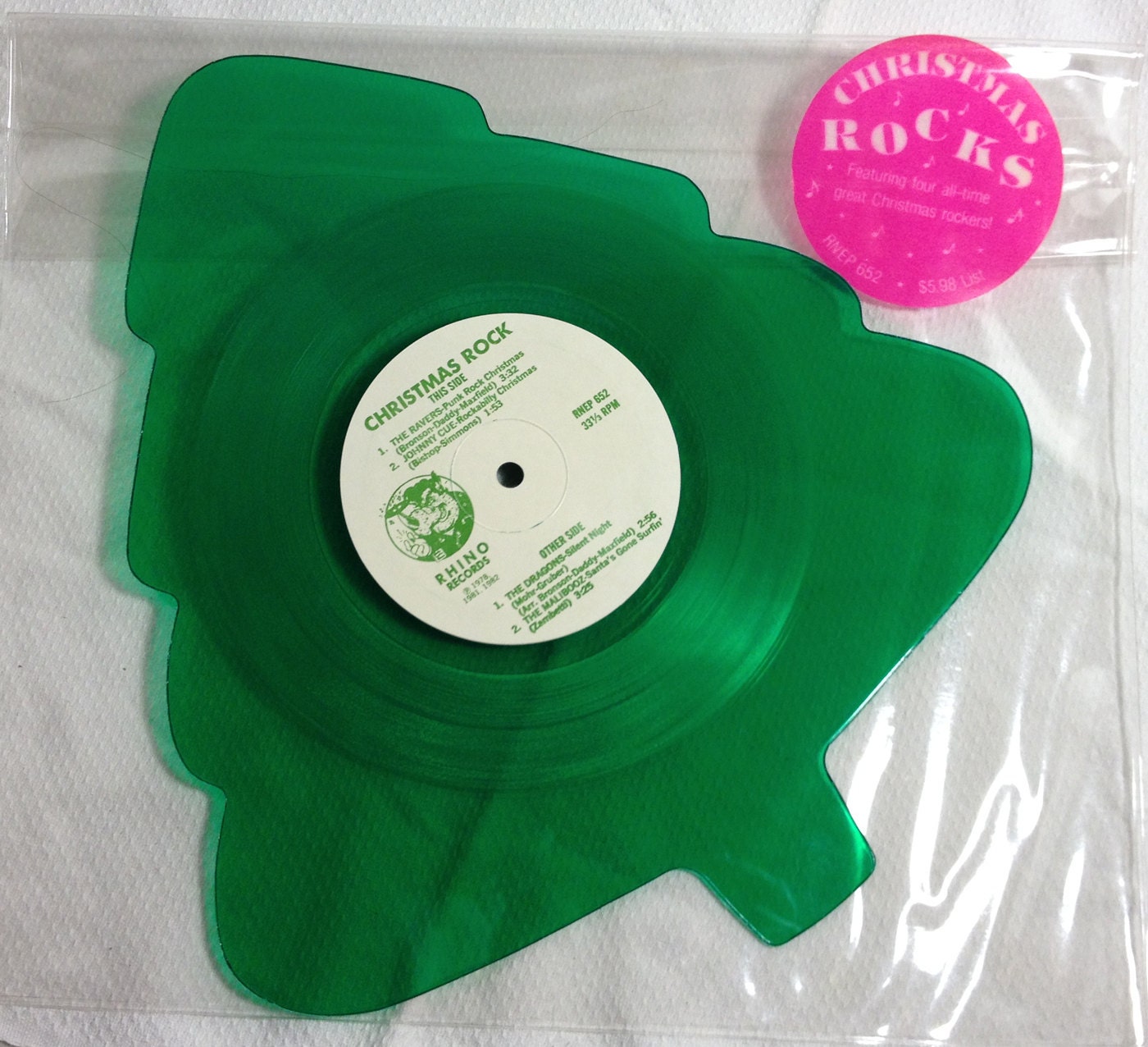 Christmas Rock Vinyl Record 1982 Limited Edition by retroregroove