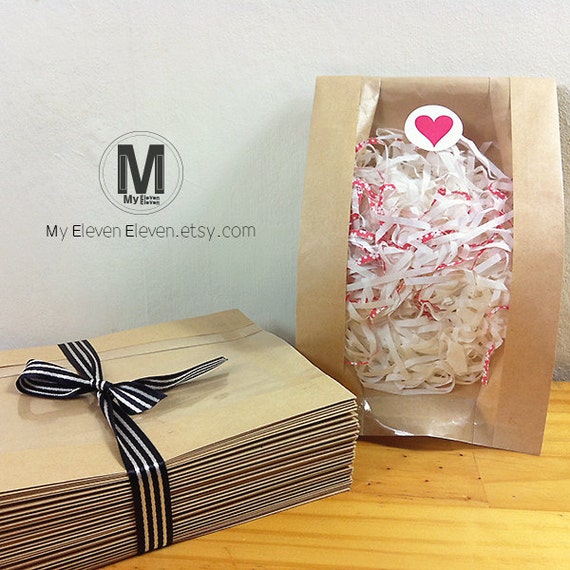 bags_with clear gift paper kraft bread window Kraft bags heart paper paper stickers_FLAT  FREE